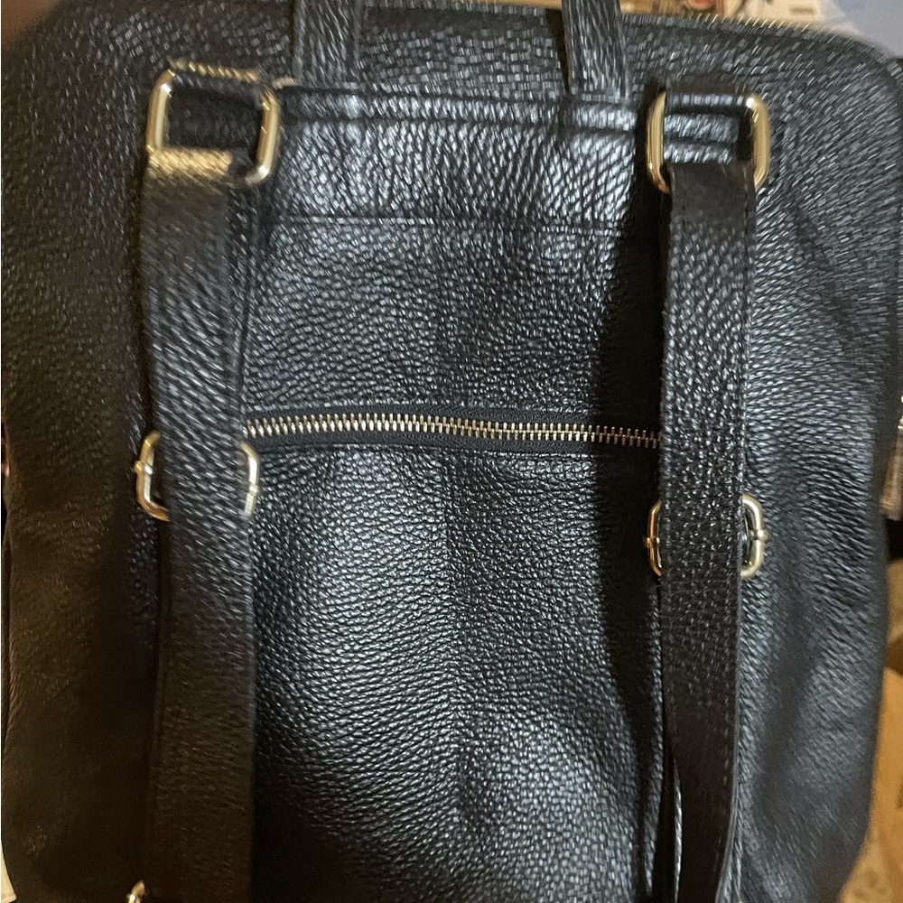 Black Leather Backpack